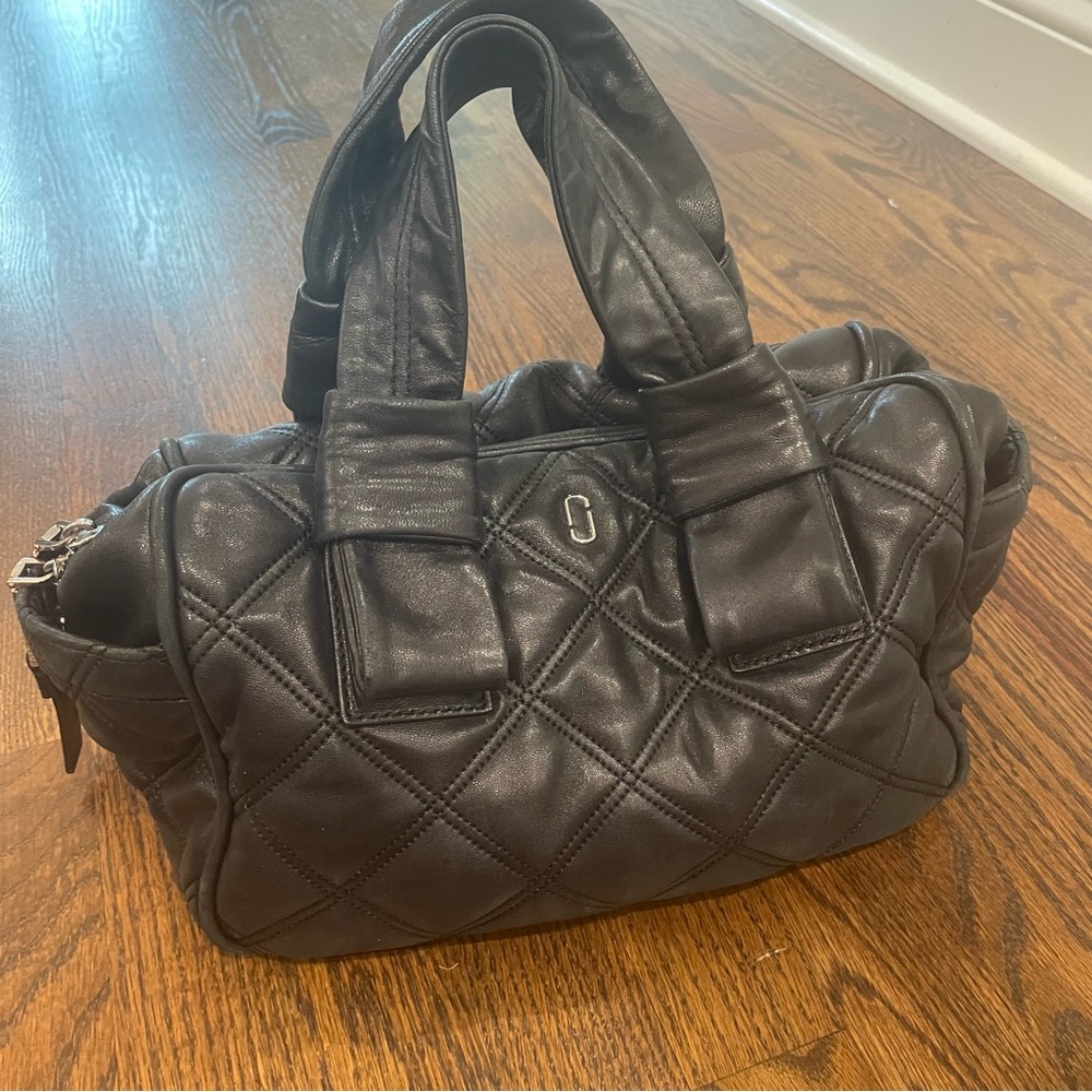 MARC JACOBS Antonia Bauletto Lambskin Quilted Leather Bag